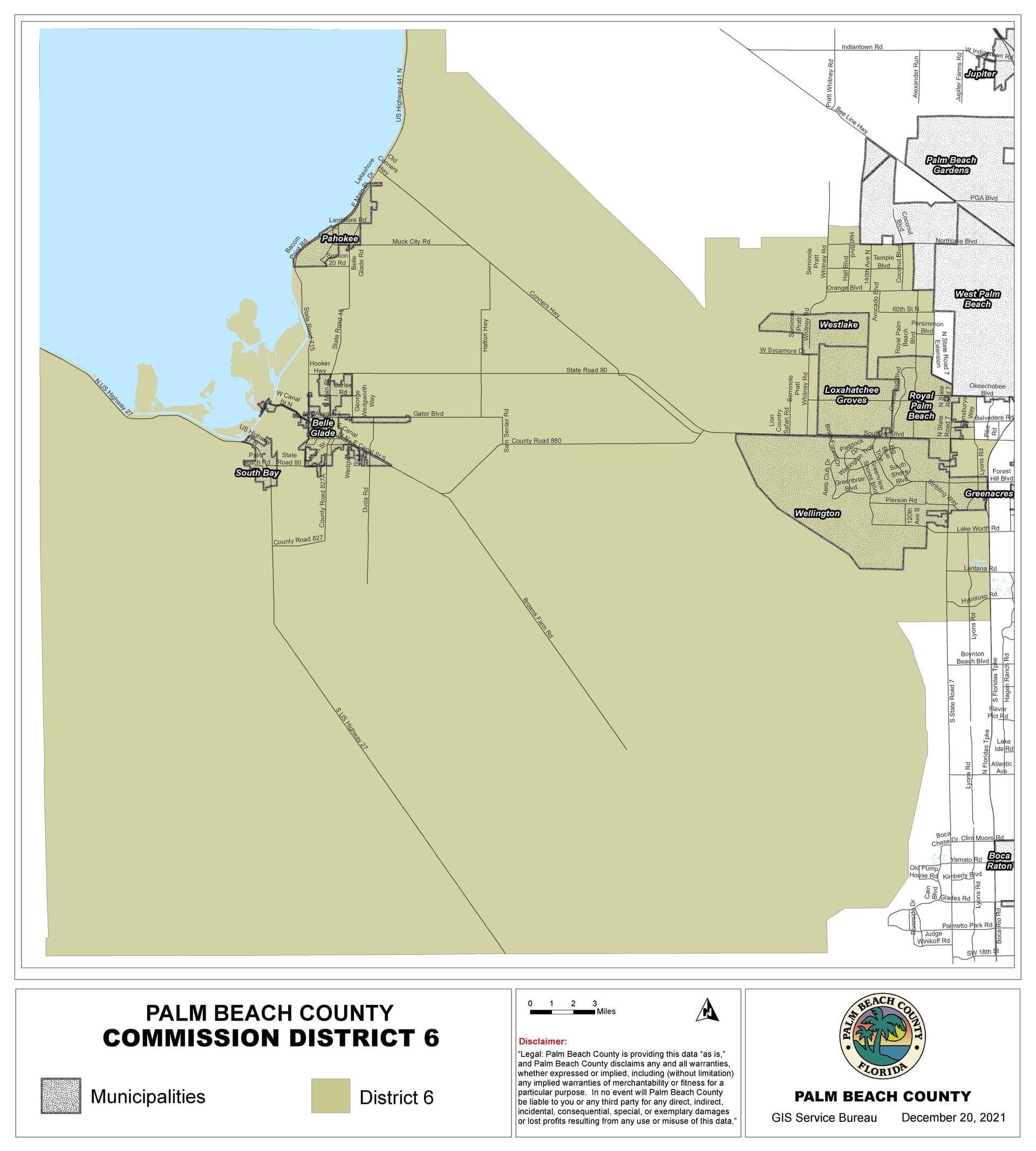 Map of Palm Beach County District 6