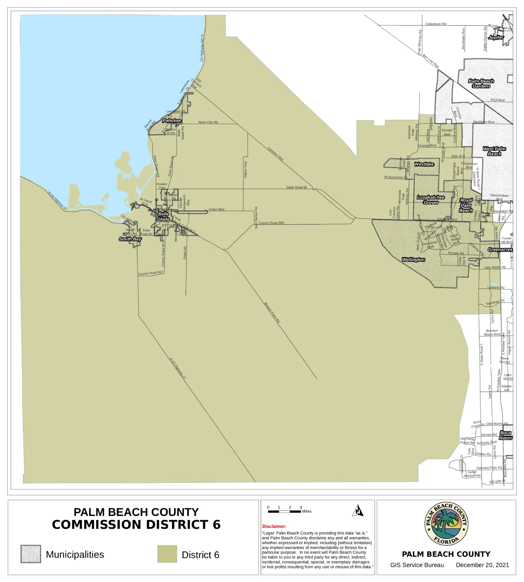 Map of Palm Beach County District 6